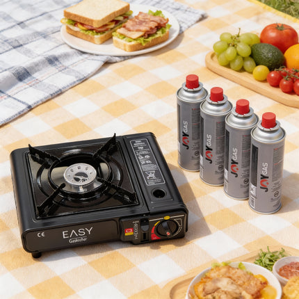 Easy Mobiele Gaskookstel - Camping kooktoestel - Picknick gasfornuis - Noodpakket gas