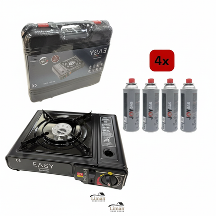 Easy Mobiele Gaskookstel - Camping kooktoestel - Picknick gasfornuis - Noodpakket gas