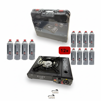 Easy Mobiele Gaskookstel - Camping kooktoestel - Picknick gasfornuis - Noodpakket gas