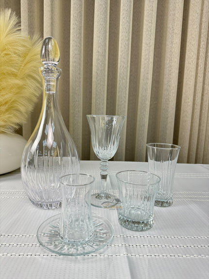 Esco ESCO ISIK  BUTIK GLAZEN SET MET KARAAF 31-DELIG