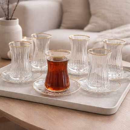 Esco Esco Isik Gold Theeset 12 Delig | 6 Persoons