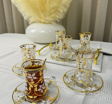 Esco Esco Yasemin Gold Theeset 12 Delig | 6 Persoons