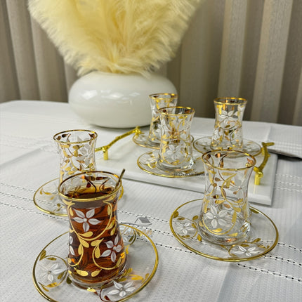 Esco Esco Yasemin Gold Theeset 12 Delig | 6 Persoons