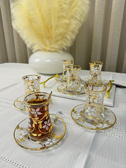 Esco Esco Yasemin Gold Theeset 12 Delig | 6 Persoons