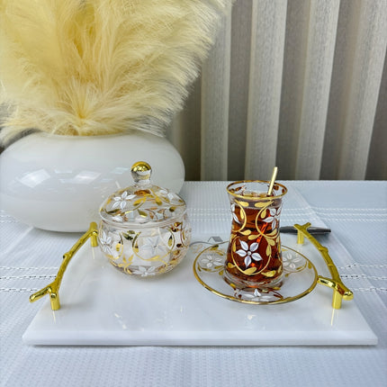 Esco Esco Yasemin Gold Theeset 12 Delig | 6 Persoons