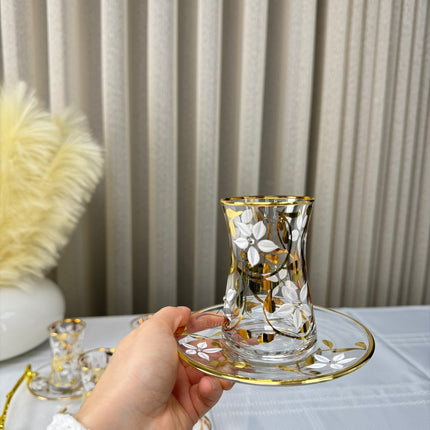 Esco Esco Yasemin Gold Theeset 12 Delig | 6 Persoons