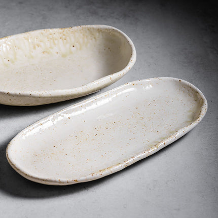 F2D Serveerschaal 33x15cm beige Vita