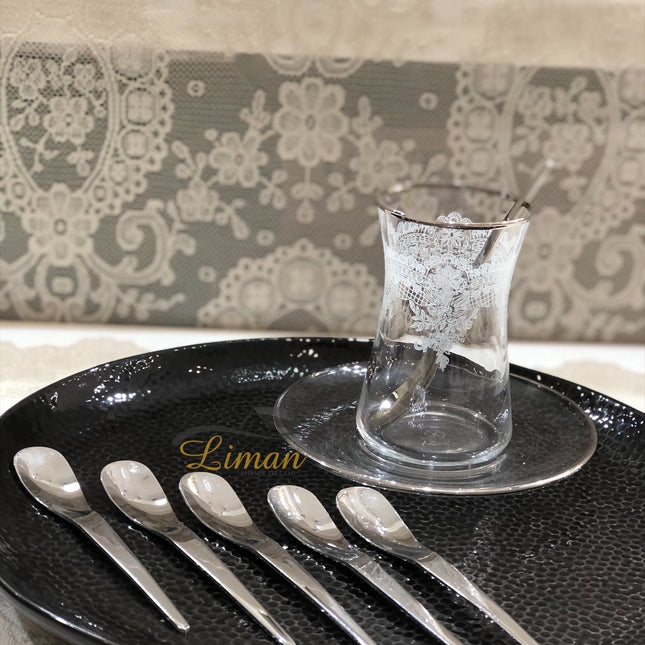 FERVEO Ferveo Tarz 6 Delig Theelepel Zilver