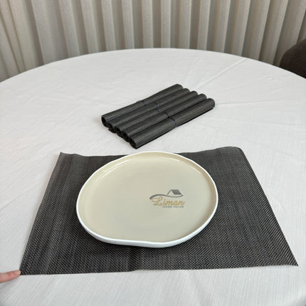 FERVEO PLACEMATSET 6 DELIG BRUIN - ZWART