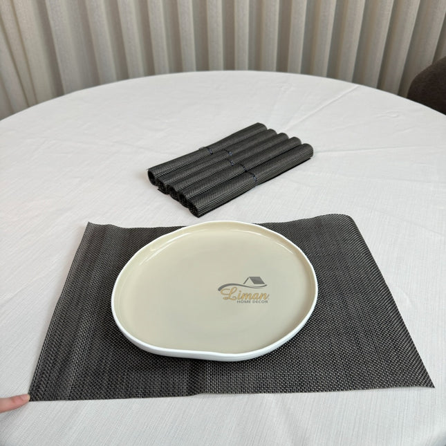 FERVEO PLACEMATSET 6 DELIG BRUIN - ZWART