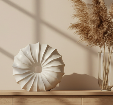 FUGURATO ATLANTIS DECORATIE 31X7,5X29 CM WIT
