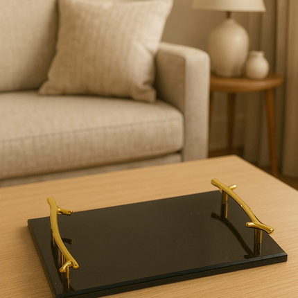 FUGURATO FUGURATO DIENBLAD MARBLE | ZWART - GOUD