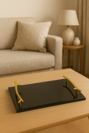 FUGURATO FUGURATO DIENBLAD MARBLE | ZWART - GOUD