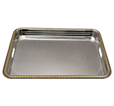 FUGURATO FUGURATO DIENBLAD RECHTHOEK | ZILVER-GOUD 50X36 CM