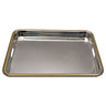 FUGURATO FUGURATO DIENBLAD RECHTHOEK | ZILVER-GOUD 50X36 CM