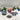 FUGURATO Fugurato Epoxy Style Blauw Marble Glas Onderzetter Met Stand 7 DLG