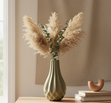 FUGURATO VASE | Ø21X35,5 CM LIGHT BROWN