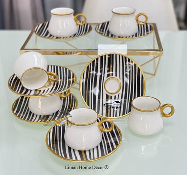 Glazze Glazze Enyoj Zwart Espressoset 12 Delig | 6 Persoons