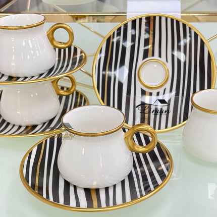 Glazze Glazze Enyoj Zwart Espressoset 12 Delig | 6 Persoons