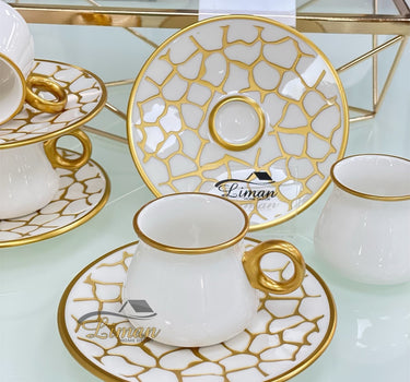 Glazze Glazze Larisa Wit Espressoset 12 Delig | 6 Persoons