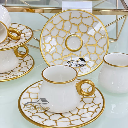 Glazze Glazze Larisa Wit Espressoset 12 Delig | 6 Persoons