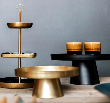 GUSTA GUSTA DECO/TAARTHOUDER METAAL Ø24,5CM GOUD