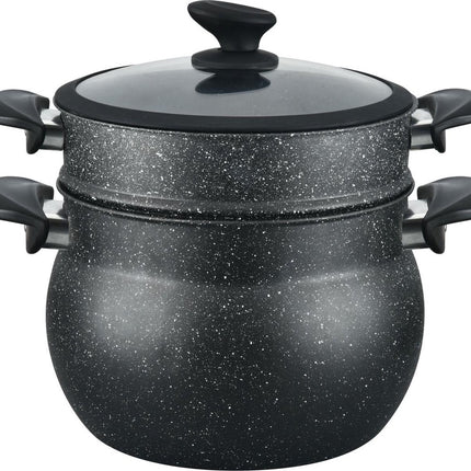 HAKAL HAKAL Couscouspan - Stoompan 12liter Zwart