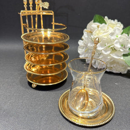 HAKAL Marrakech 13 Delig Glasonderzetter Goud