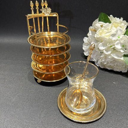 HAKAL Marrakech 13 Delig Glasonderzetter Goud