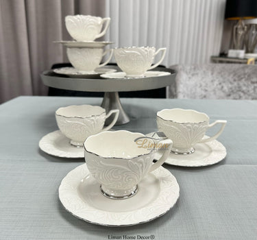 IPEK IPEK NESCAFE - KOFFIE SET 12 DELIG | 6 PERSOONS ZILVER
