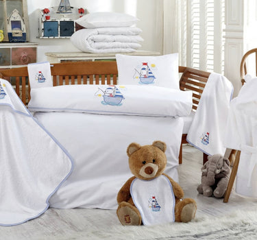 IPEKCE Ipekce 10 Stuks Baby Dekbedovertrek+Badjas Set Yelken