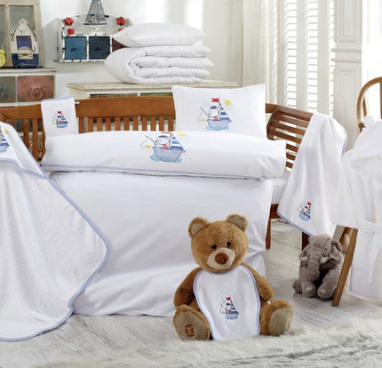 IPEKCE Ipekce 10 Stuks Baby Dekbedovertrek+Badjas Set Yelken