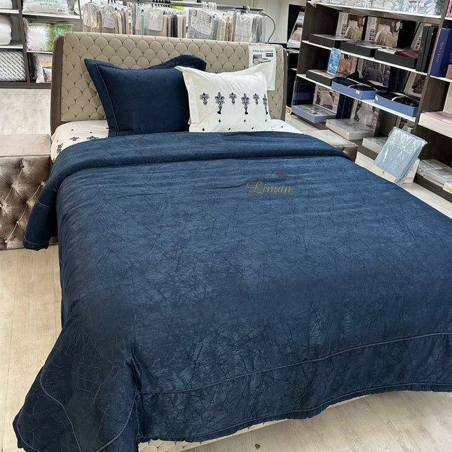IPEKCE Ipekce Asos Bedspreiset 4 Delig Blauw