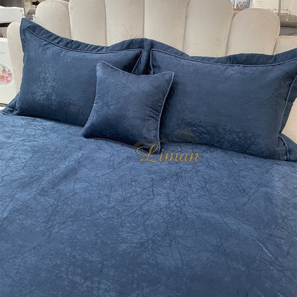 IPEKCE Ipekce Asos Bedspreiset 4 Delig Blauw