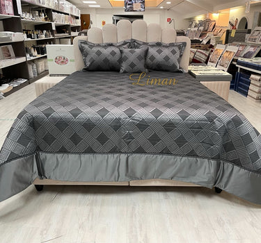 IPEKCE Ipekce Class Bedspreiset 4 Delig Antraciet