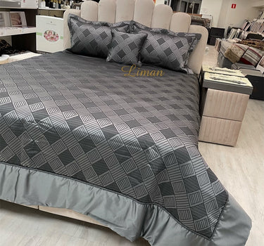IPEKCE Ipekce Class Bedspreiset 4 Delig Antraciet