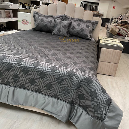 IPEKCE Ipekce Class Bedspreiset 4 Delig Antraciet