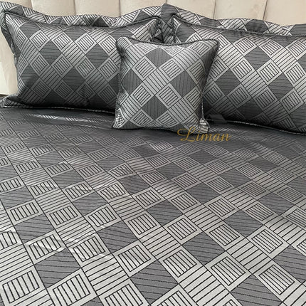 IPEKCE Ipekce Class Bedspreiset 4 Delig Antraciet