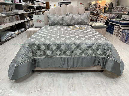 IPEKCE Ipekce Class Bedspreiset 4 Delig Grijs