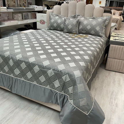 IPEKCE Ipekce Class Bedspreiset 4 Delig Grijs