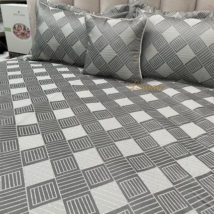 IPEKCE Ipekce Class Bedspreiset 4 Delig Grijs