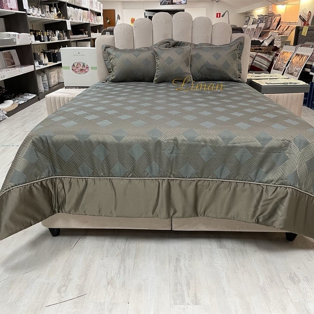 IPEKCE Ipekce Class Bedspreiset 4 Delig Groen