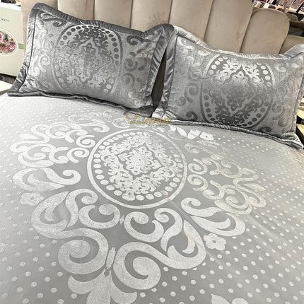 IPEKCE Ipekce Damien Bedspreiset 3 Delig Grijs