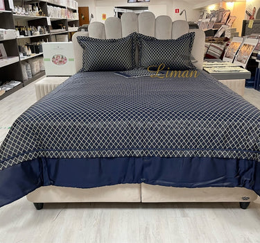 IPEKCE Ipekce Diva Bedspreiset 4 Delig Blauw