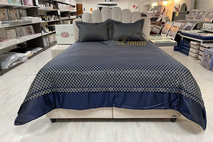 IPEKCE Ipekce Diva Bedspreiset 4 Delig Blauw
