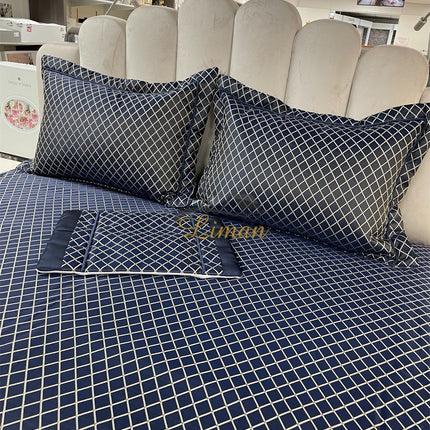 IPEKCE Ipekce Diva Bedspreiset 4 Delig Blauw