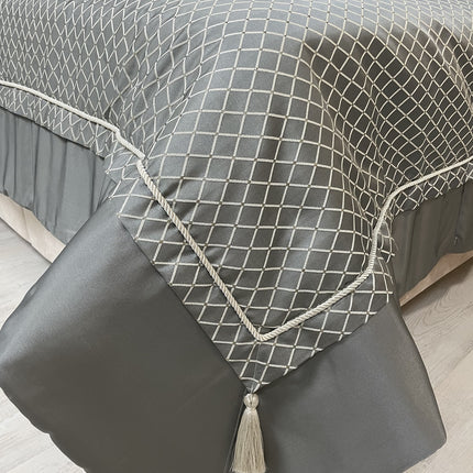 IPEKCE Ipekce Diva Bedspreiset 4 Delig Grijs