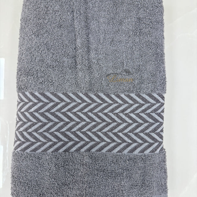 IPEKCE Ipekce Dory Handdoek 70 x 140 Cm Donker Grijs