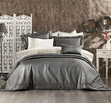 IPEKCE Ipekce Esila Bedspreiset 10 Delig  Grijs