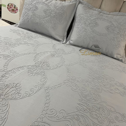 IPEKCE Ipekce Harem Bedspreiset 3 Delig Grijs